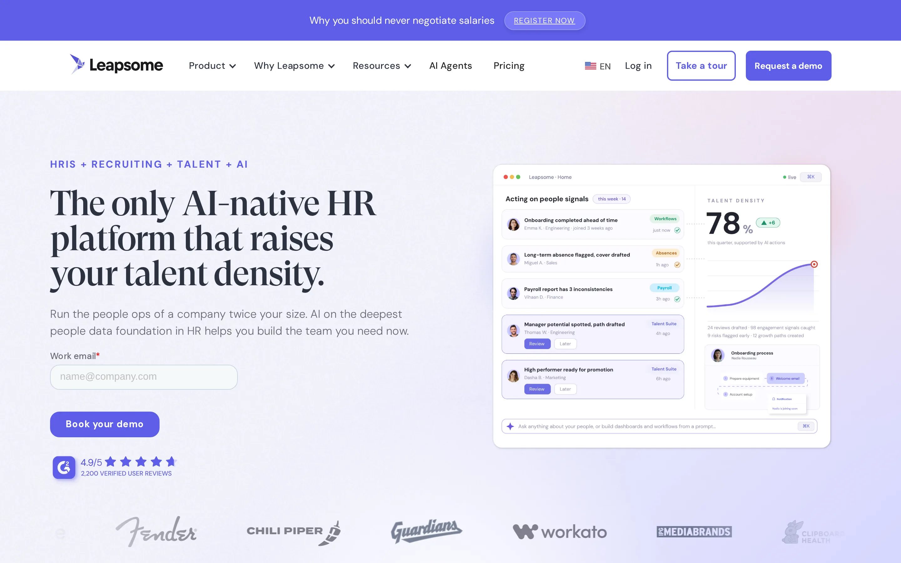 Leapsome website