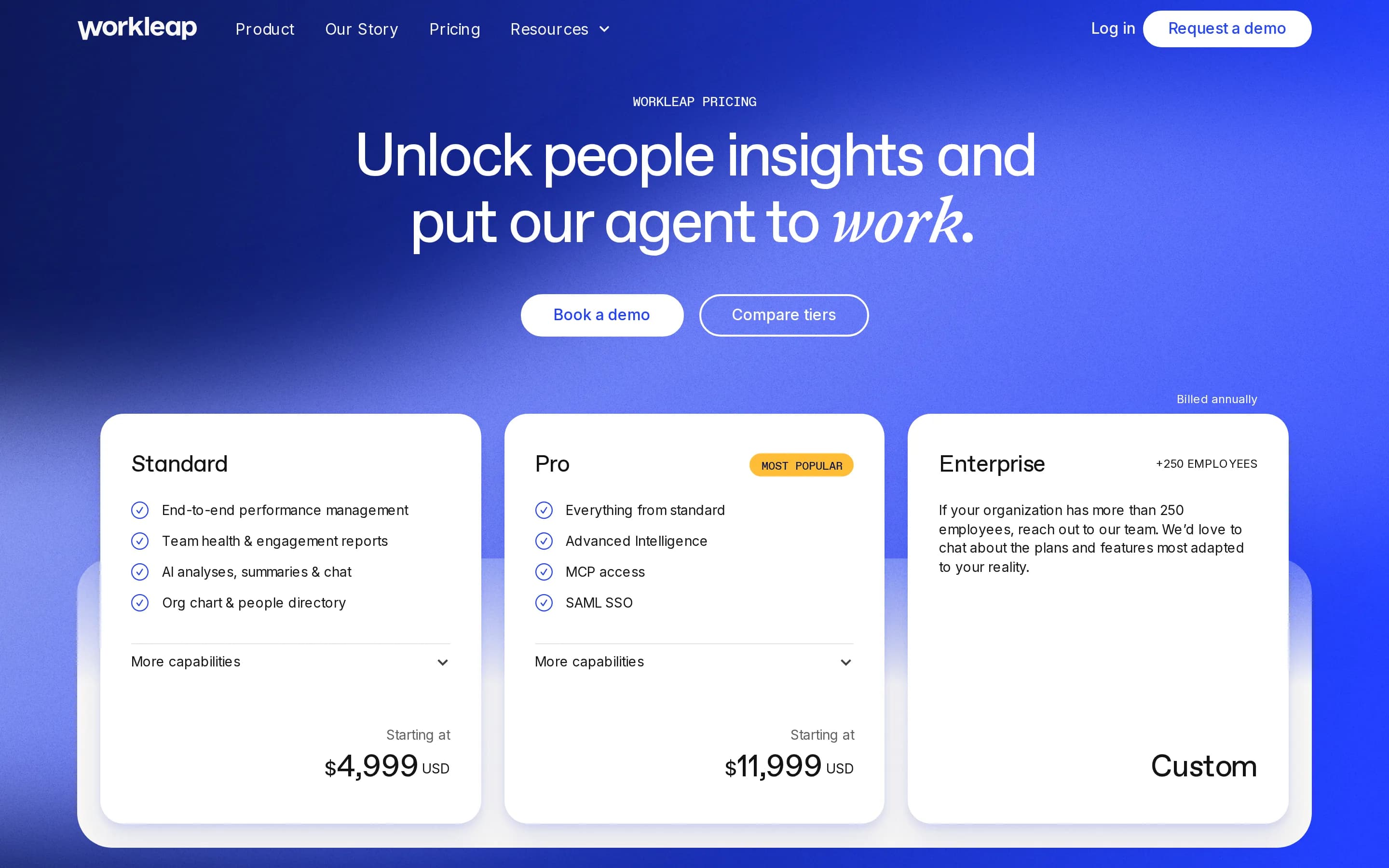 Officevibe's pricing page as it appeared on August 3, 2026