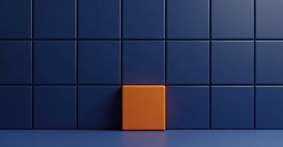 Abstract illustration for this edition: a wall of blocks with one block missing from it, in the TeamPredict palette. Decorative art marking a day dominated by job cuts.